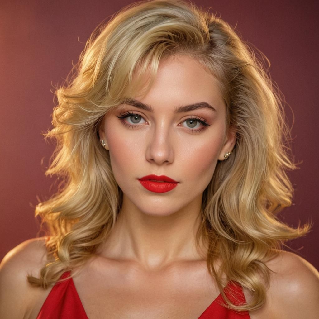 Glamorous 80's Portrait in Pop Art Photography Style