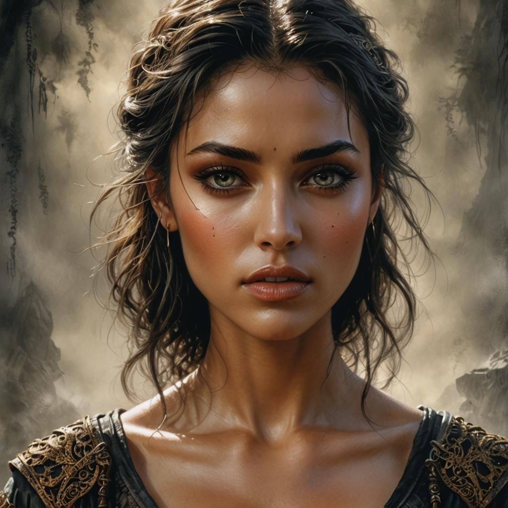 Hyperrealistic Portrait of a Glowing Young Woman