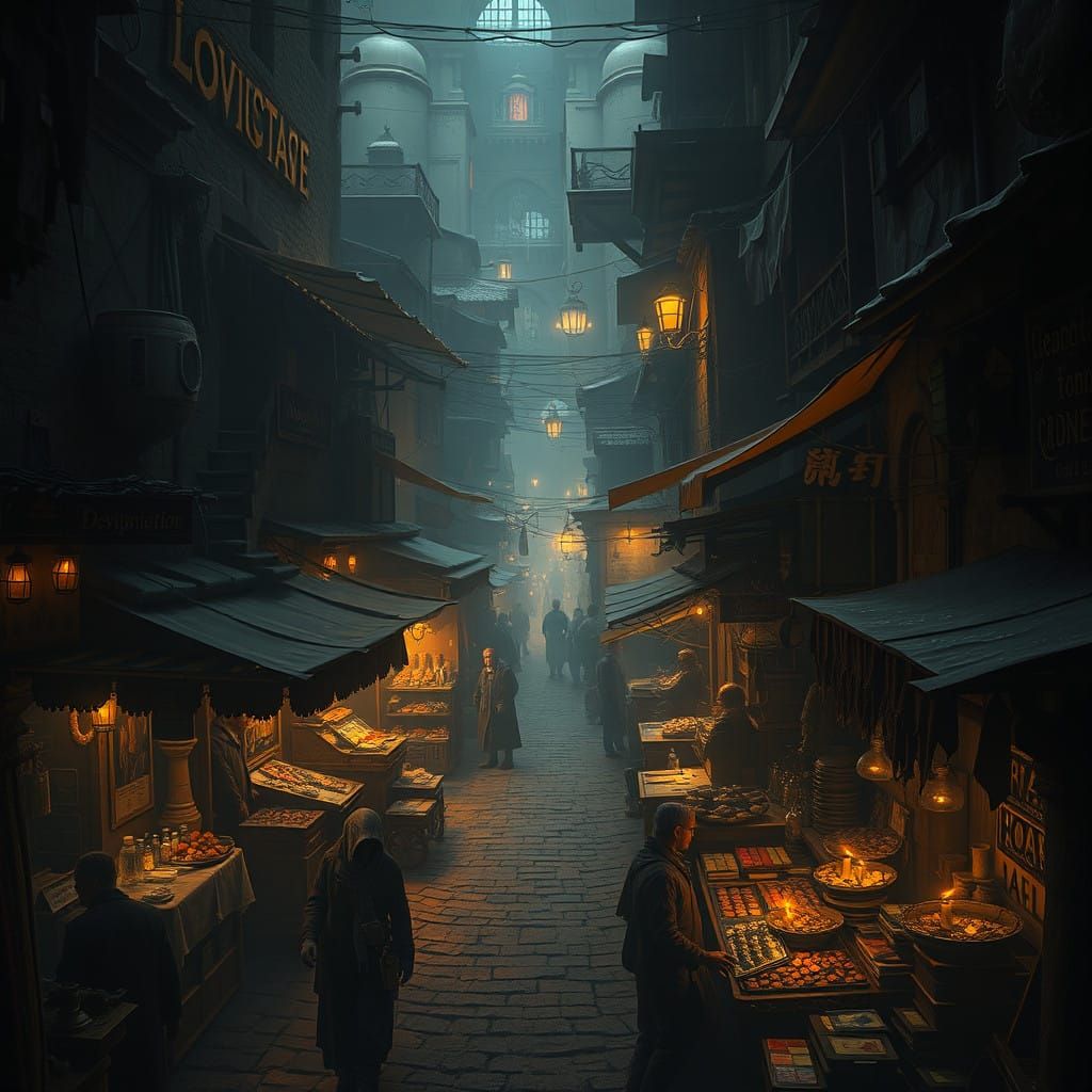 Vibrant Low Market Labyrinth Unveiled in Golden Glow