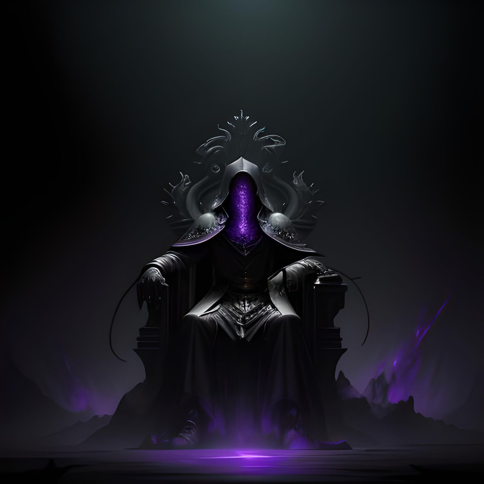 Lucifuge Rofocale on Throne: Dark Fantasy Art