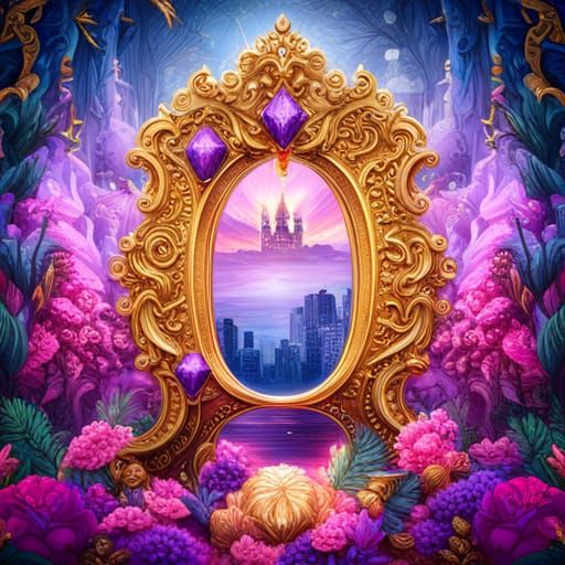 Colorful 3D Splash Art with Diamond Letter