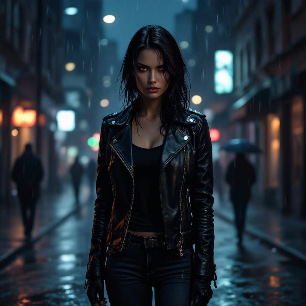 Dark Urban Fantasy Noir Detective Poster with Subtle Soul-Li...