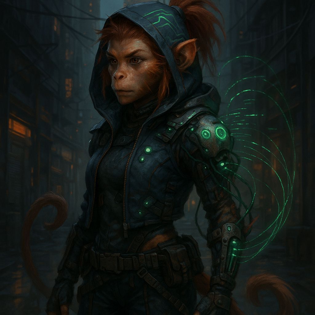 Shadowrun Female Hanuman Technomancer Character