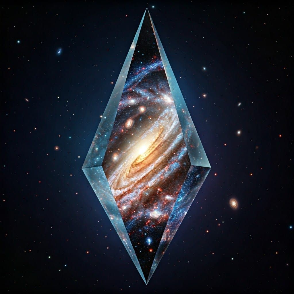 Galactic Nebulae Encased in Crystalline Structure