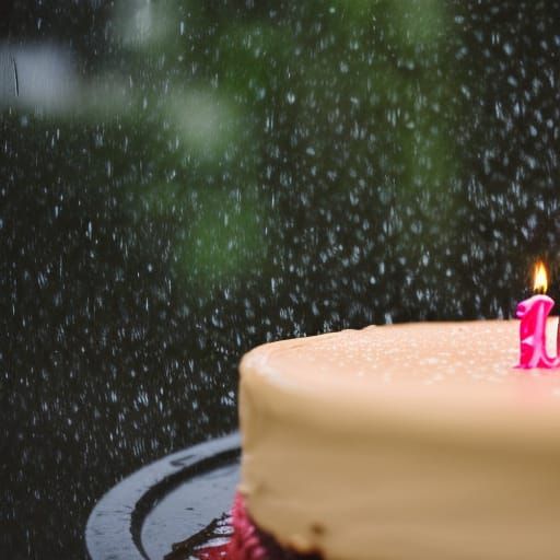 Birthday Cake Ruined in Rain: Professional Photography