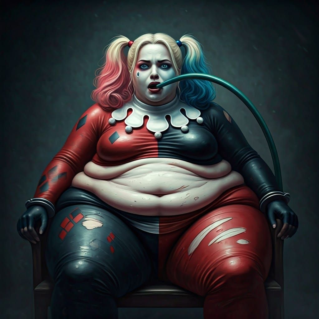 Obese Harley Quinn in Distress: A Cinematic Editorial