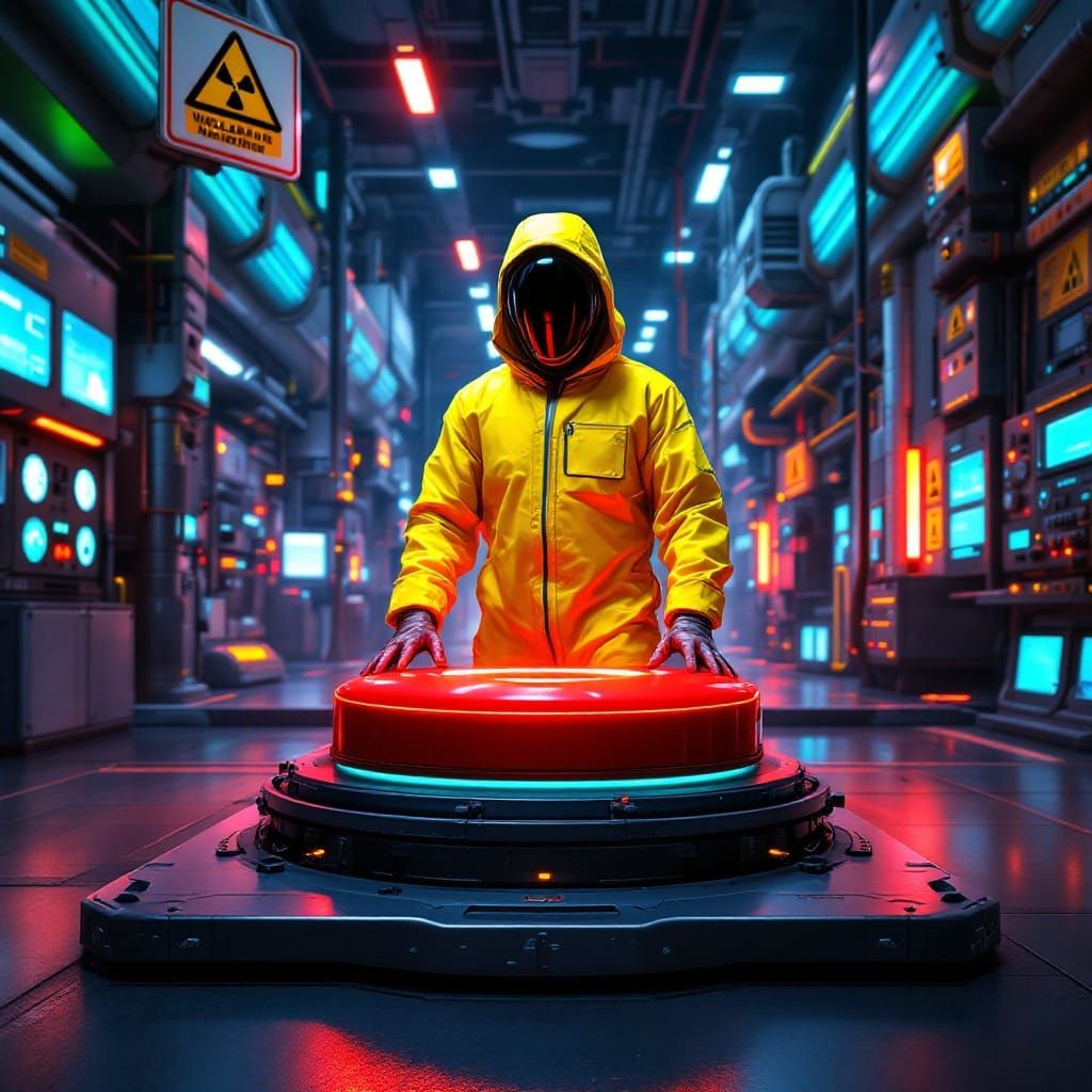 Push the red button in the nuclear factory it's fun