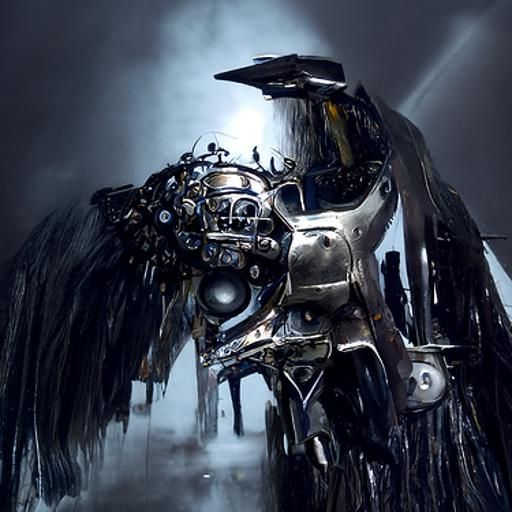 Colorful Ancient Mecha Samurai Robot Concept