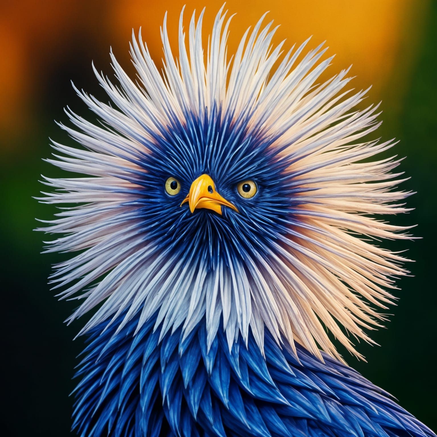 Intricate Fringe Lily Bird in Vibrant Hues