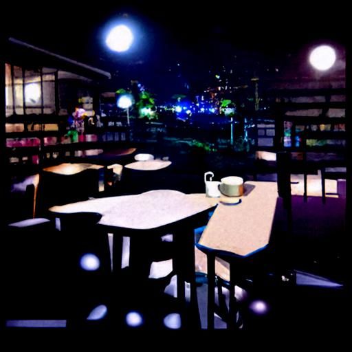 Night Cafe Scene Generated by AI