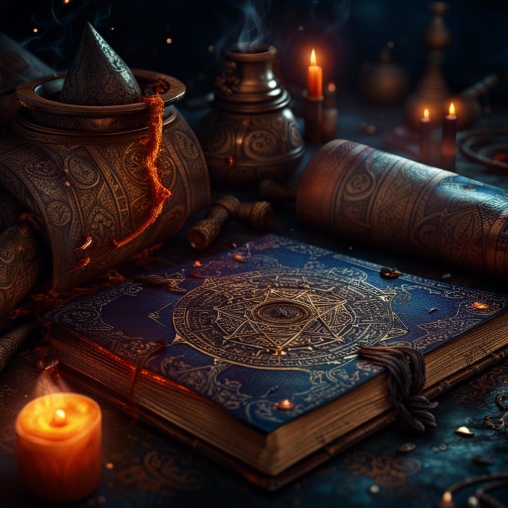 Mystical Witch's Spellbook with Ancient Magic