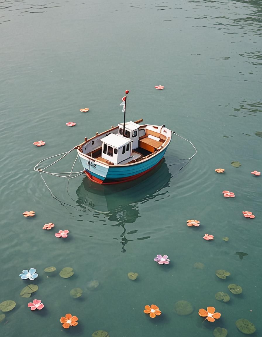 AI Generated Cute Boat