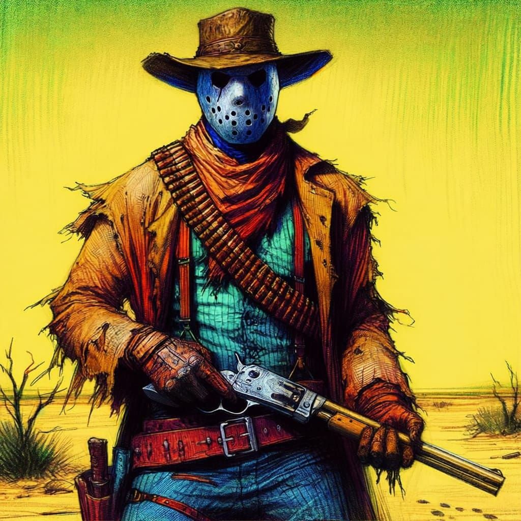 Vibrant Abstract Portrait with Bold Colors