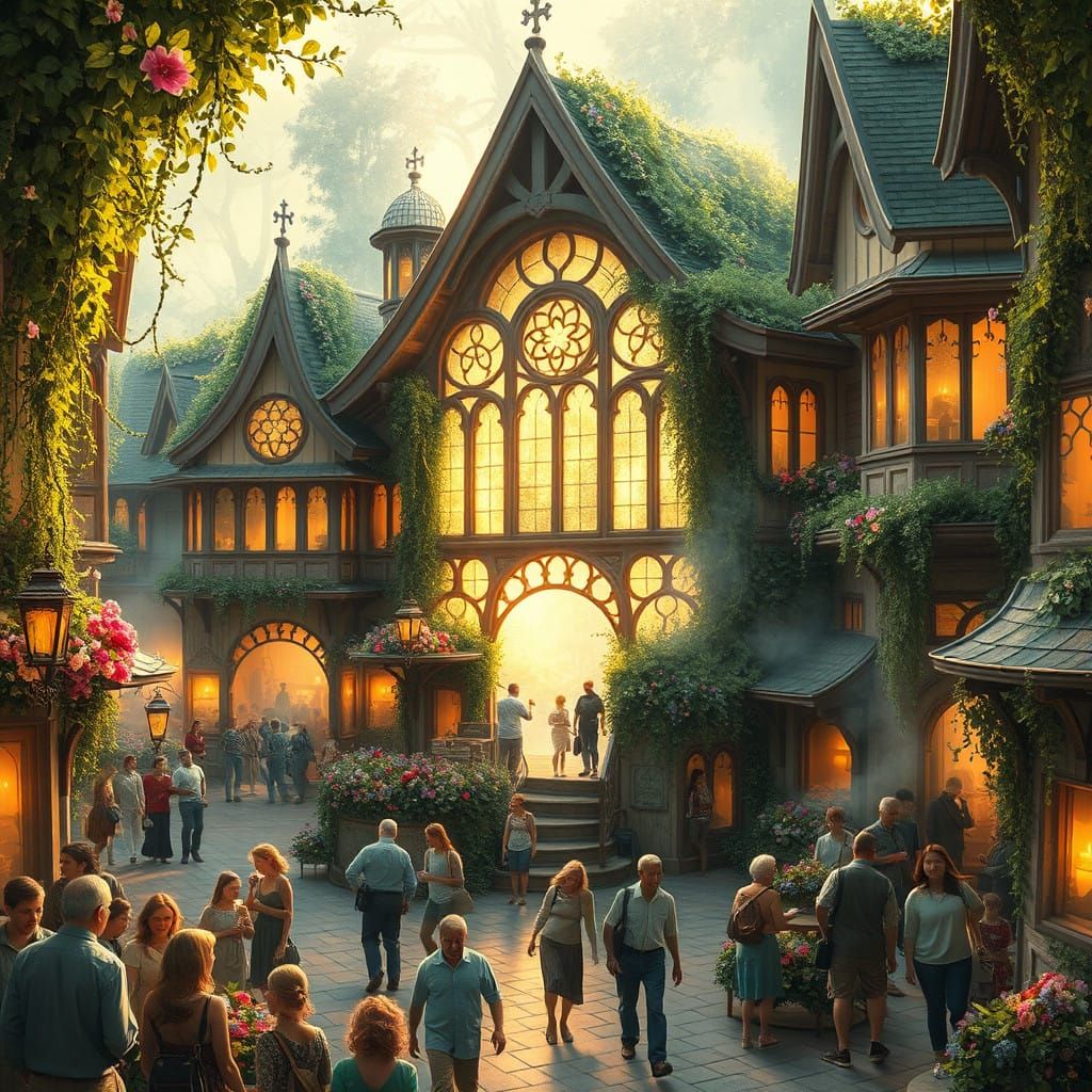 Enchanted Community Spaces with Nature-Inspired Architecture