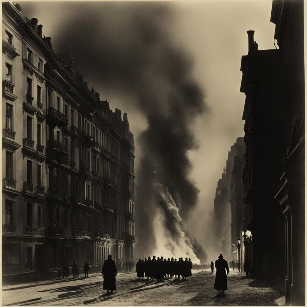 Inferno Scene in Style of Etching