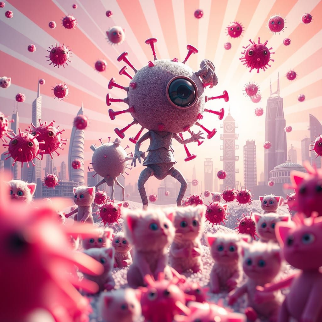 Bacteria and Viruses in a Pixar-esque Metropolis