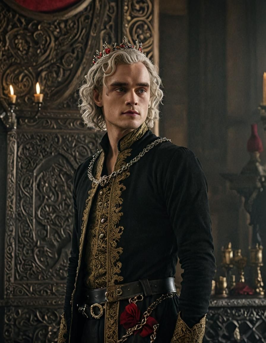 King Aegon Targaryen in Royal Medieval Chamber