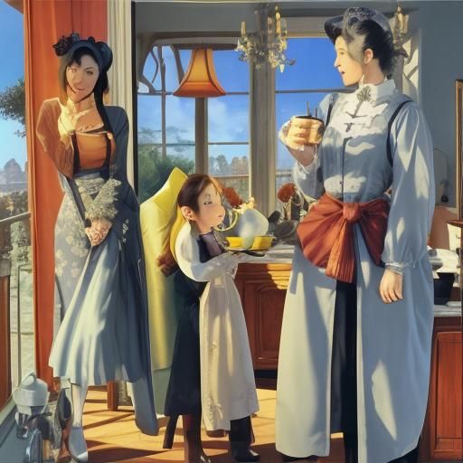 AI Generated Tea Set