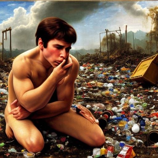 Disgusted Man in Bleak Renaissance Vomit Scene
