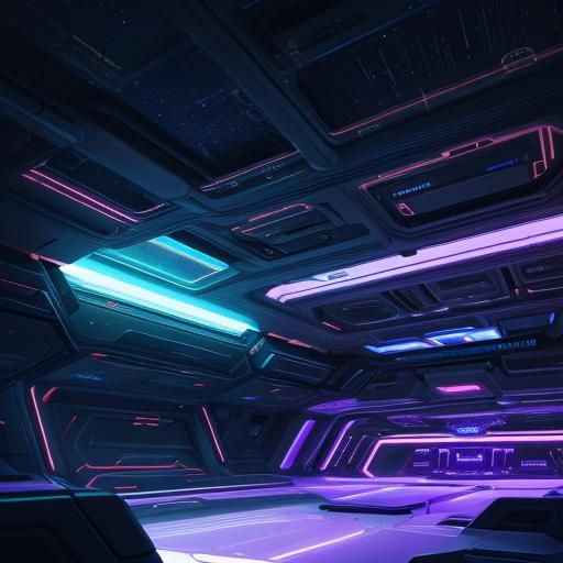 Astronaut on Alien Planet in Neon Sci-Fi Art