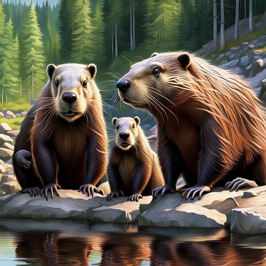 Ice Age Beavers Build Dam Near Village