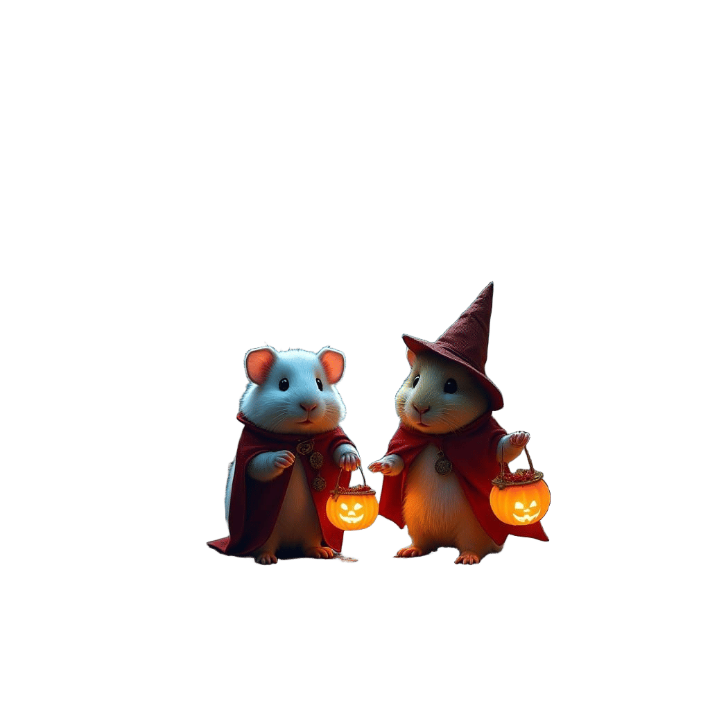 Guinea Pigs Trick-or-Treating: Fantasy Concept Art
