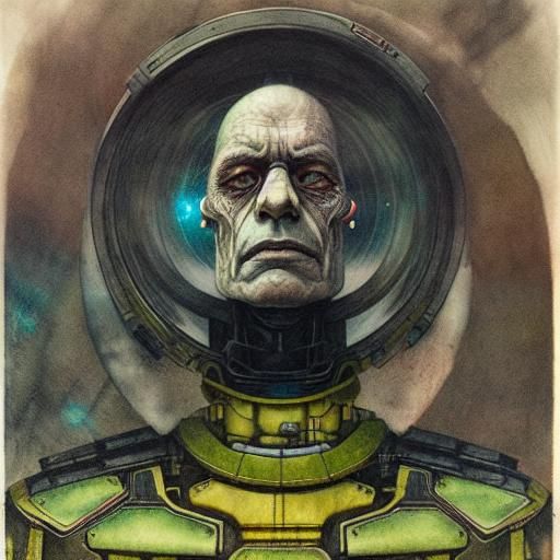 Ethereal Sci-fi Portrait in Gothic Style