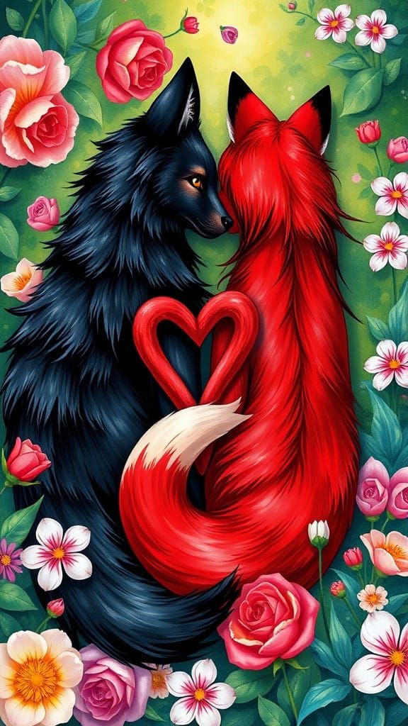 Spirit Animals Unite in Vibrant Garden