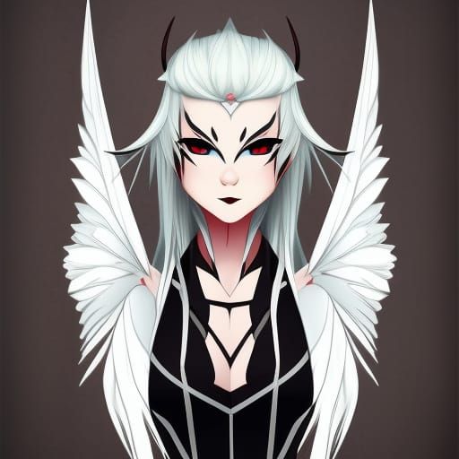 Gothic Ninja Fairy Assassin with Red Eyes