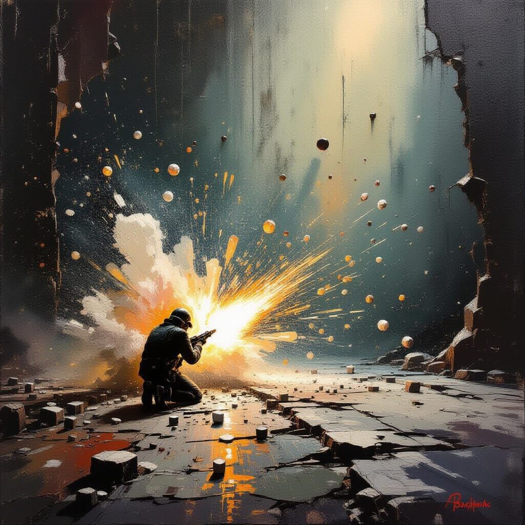 Dystopian Surface Blasting as Impasto Painting