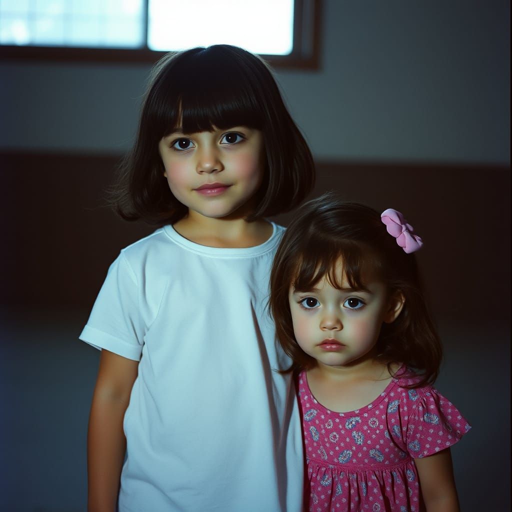 Big Sister and Little Sister Cinematic Film Still