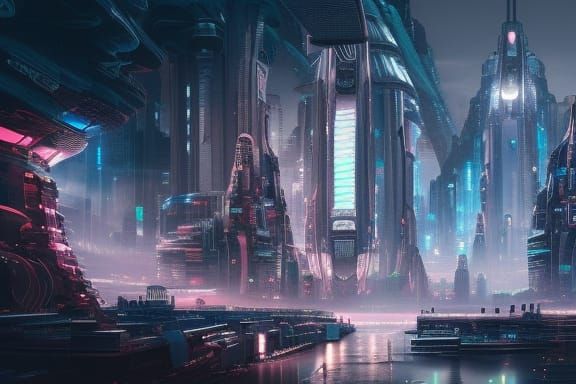 Harmonious Coexistence in a Futuristic Cityscape