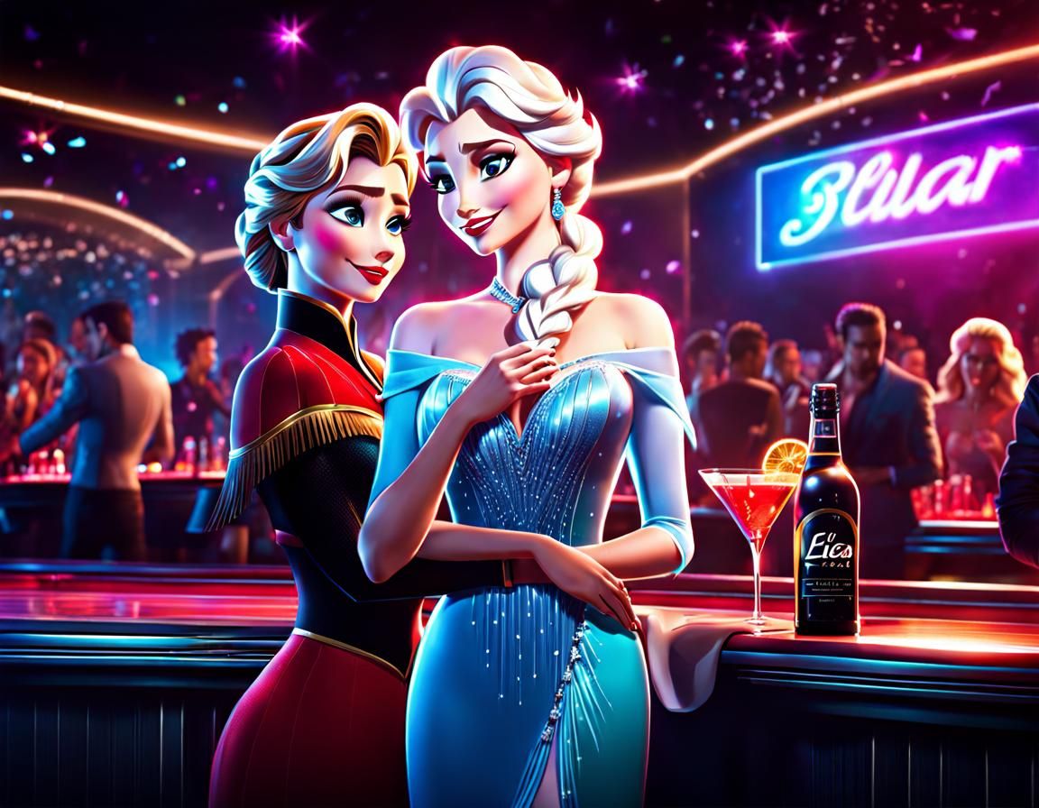 Elsa and Mother in Nightclub: Photography Style