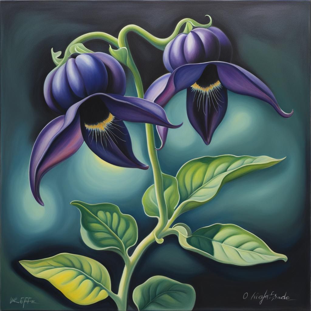 Nightshade Flowers in Pastel Style