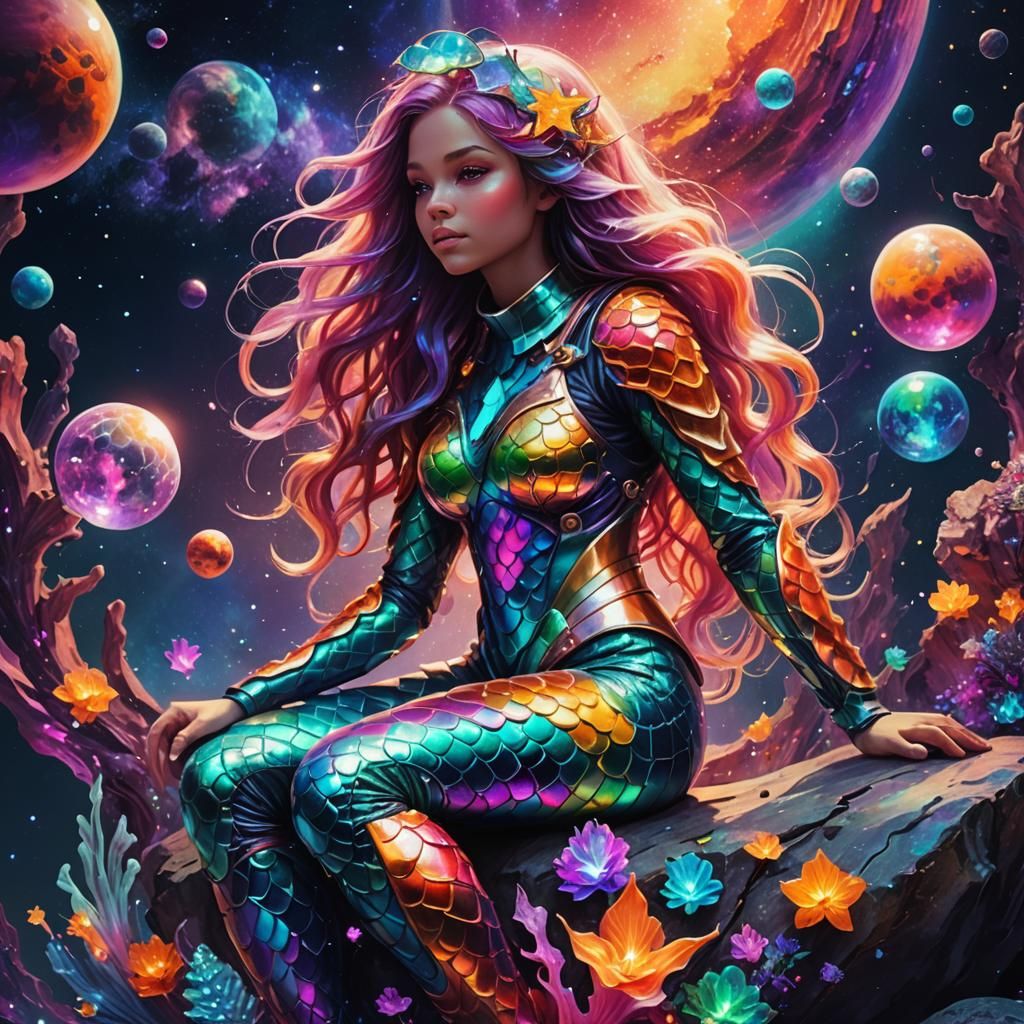 Mermaid in Spacesuit Concept Art