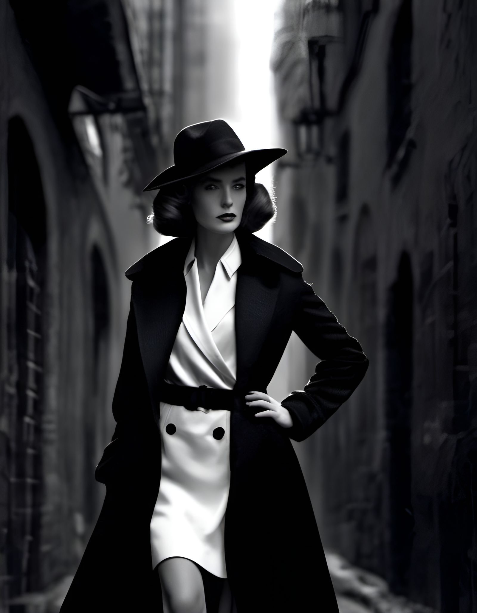 Femme Fatale in Film Noir Style