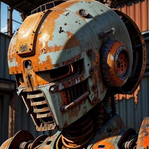 Rustic Robot Masterpiece in Sci-Fi Digital Art