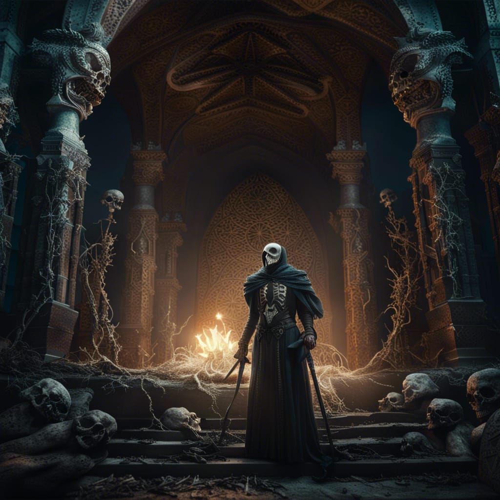 Necromancer Summons Skeleton Knight Spirit