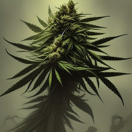 Sinister Marijuana Illustration in Fantasy Art Style