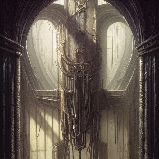 Ominous Key Illustration in Baroque Style