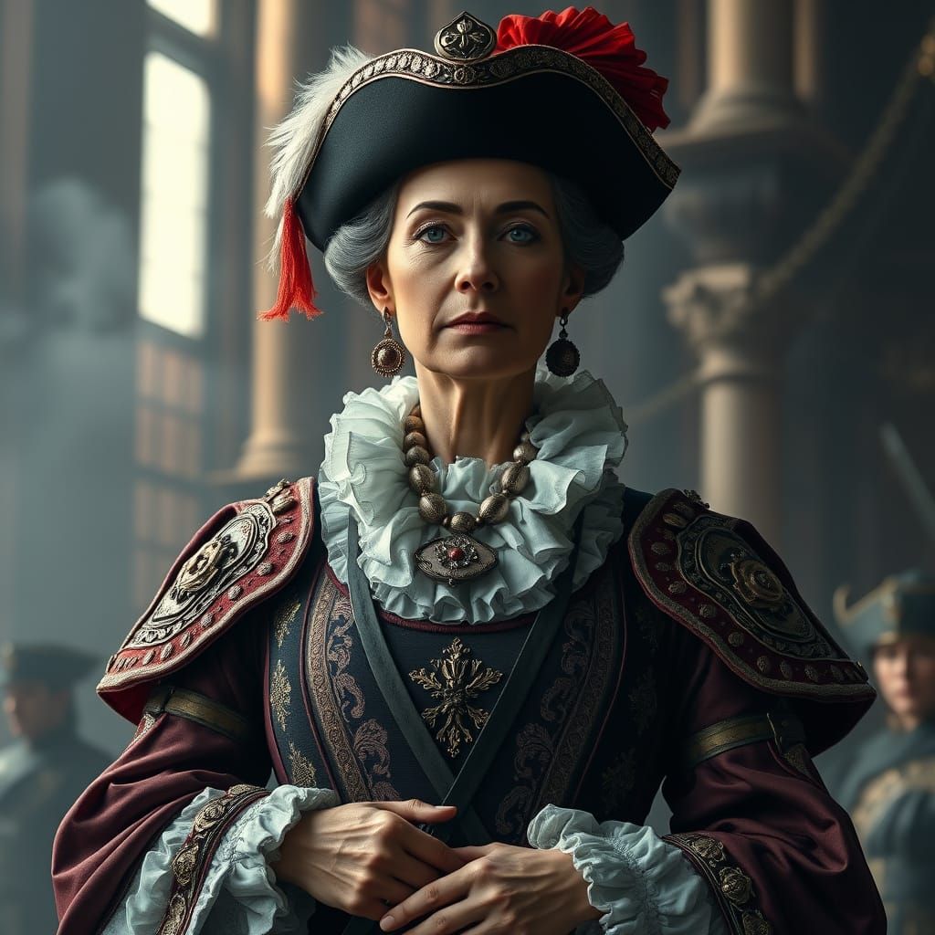 Ornate Judge in Musketeer Attire Digital Painting