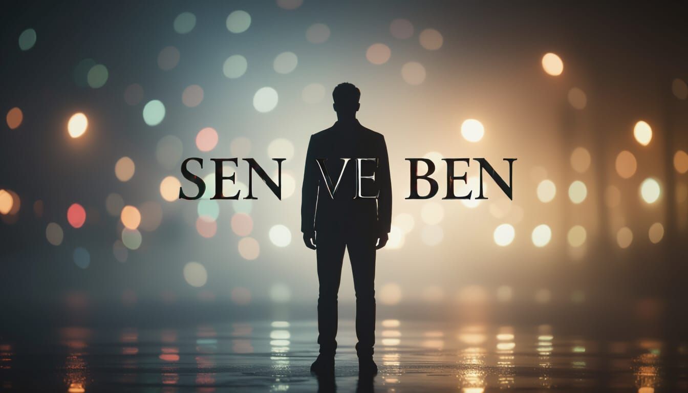 Romantic City Silhouette Music Cover in Cinematic Style