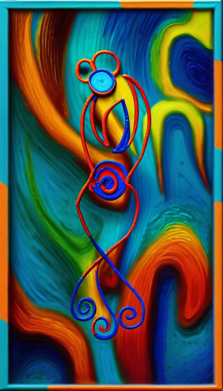 Aine Queen of the Fae in Abstract Style