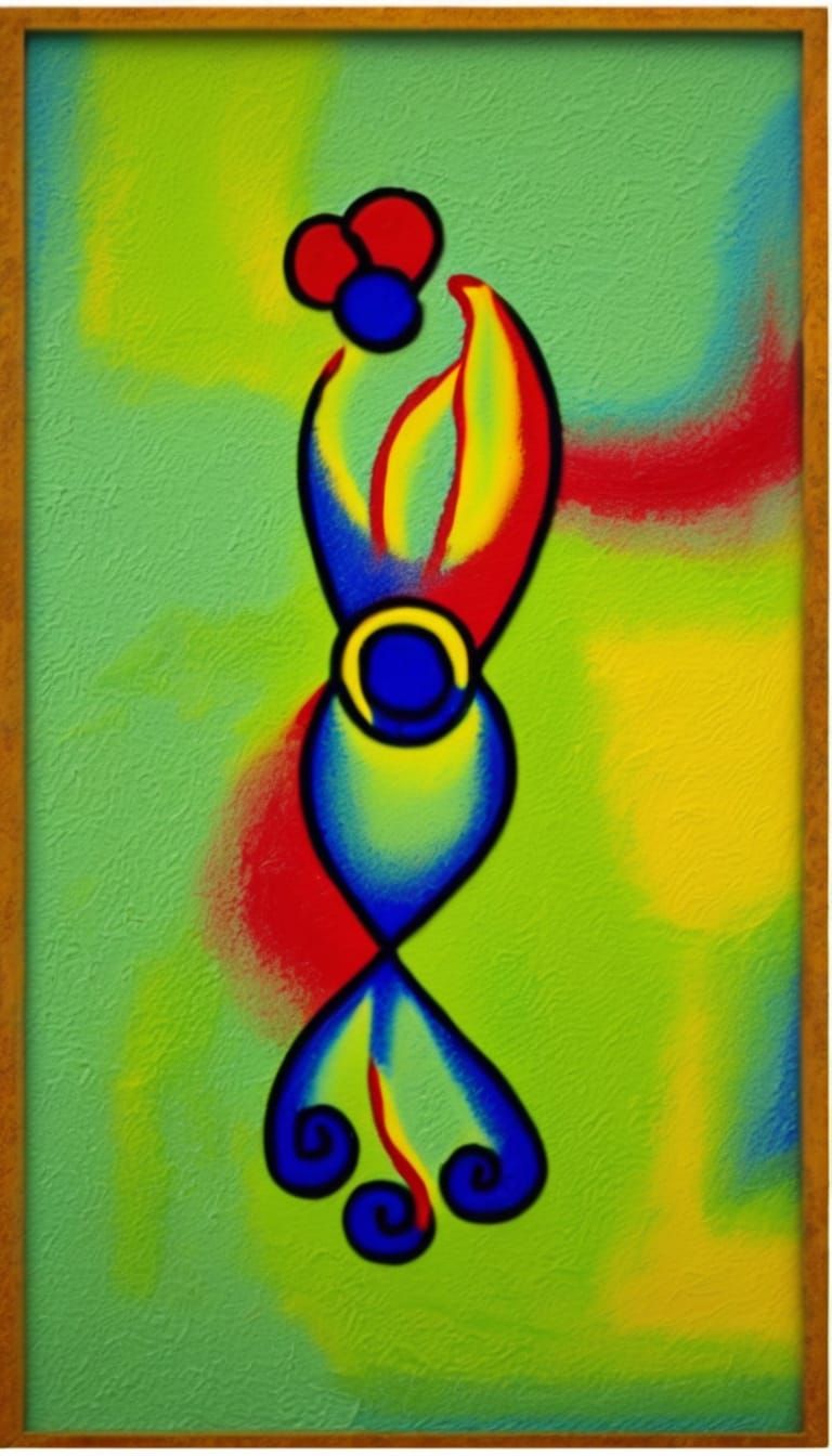 Ethereal Queen of the Fae in Vibrant Abstract Light