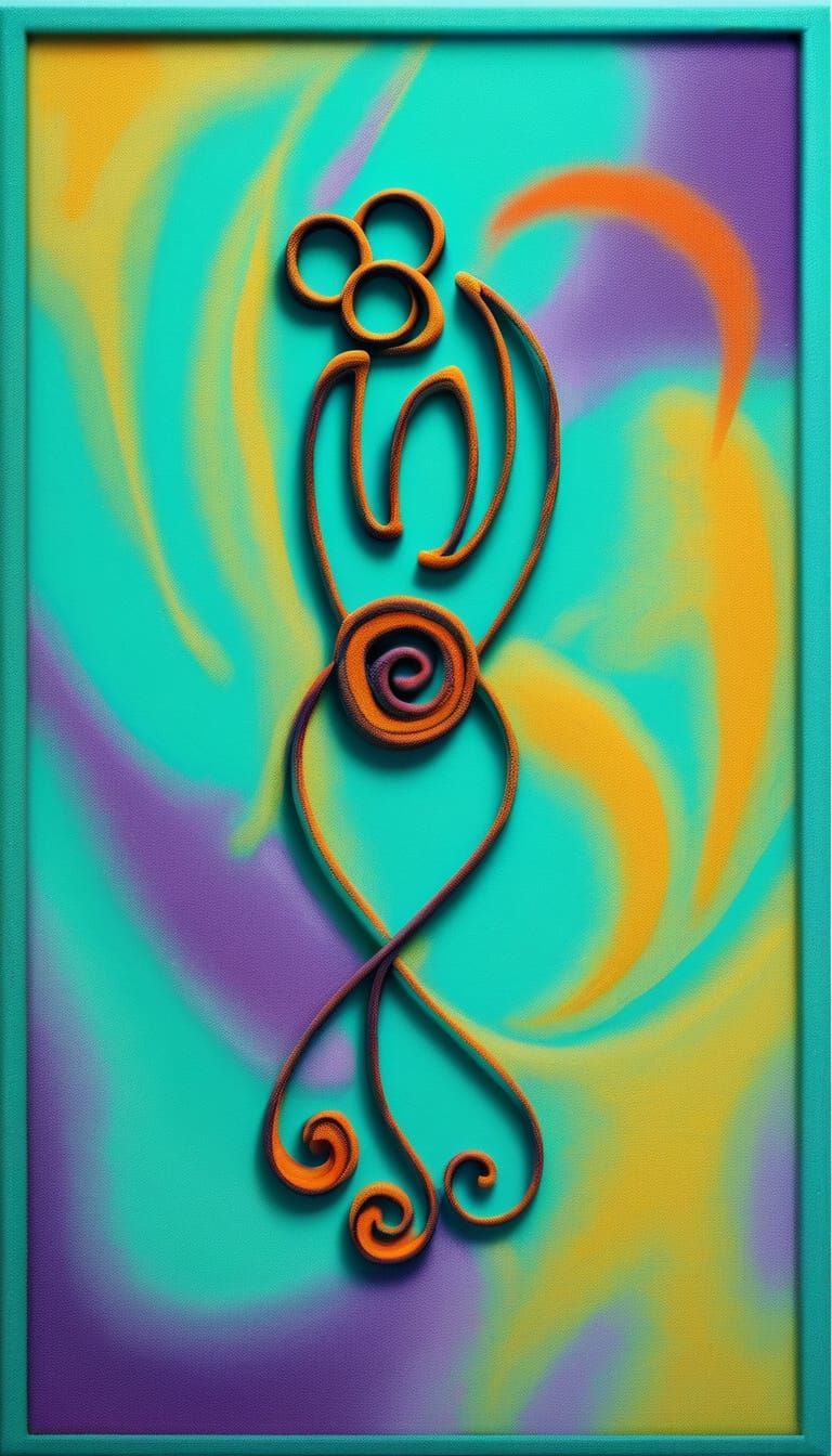 Ethereal Fae Queen in Vibrant Abstract Art