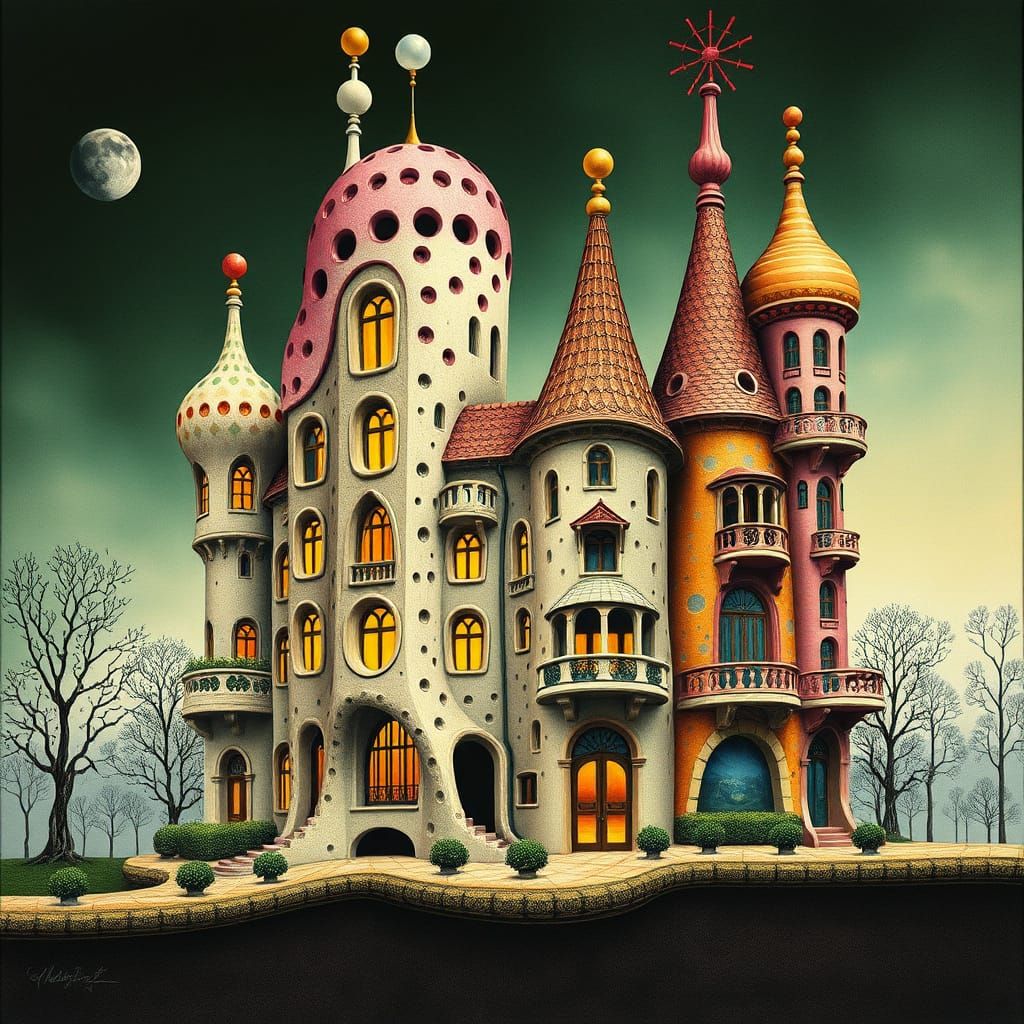 Postmodern Architectural Masterpiece in a Vibrant, Organic S...