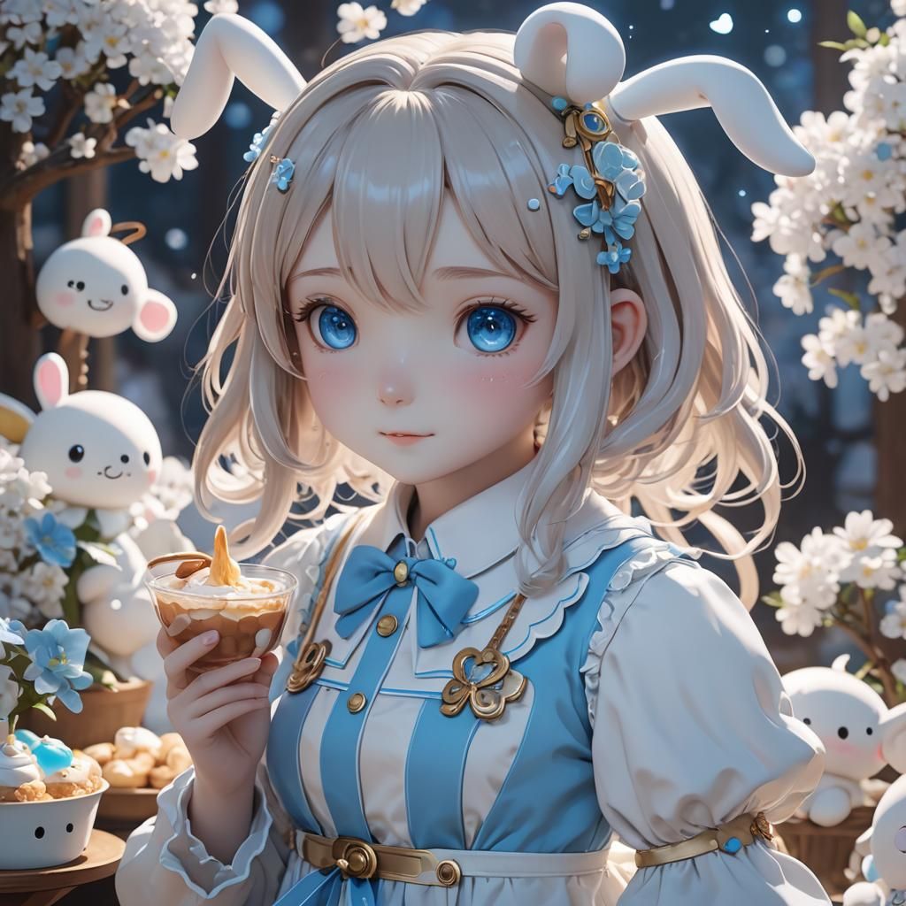 Cinnamoroll in 3D Anime Art Style