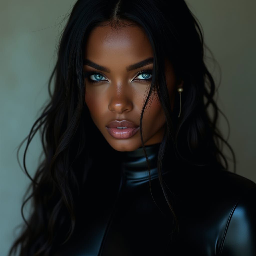 Fierce Warrior Goddess in Stealth Suit