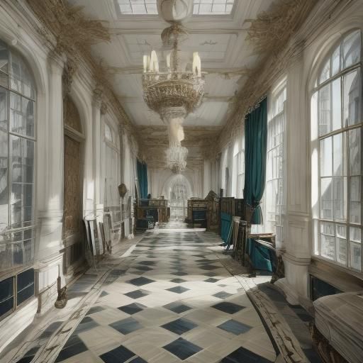 Sinister Boy in School Uniform in Mansion Hallway