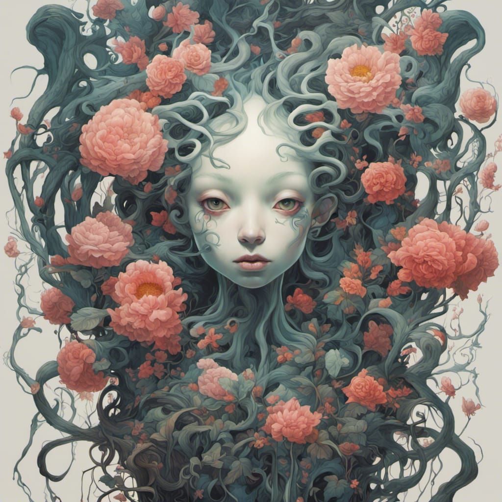 Ethereal Forest Guardian with Gothic Shadows